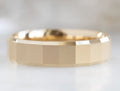 LEBAKA GOLD RING-Faceted Gold Wedding Band